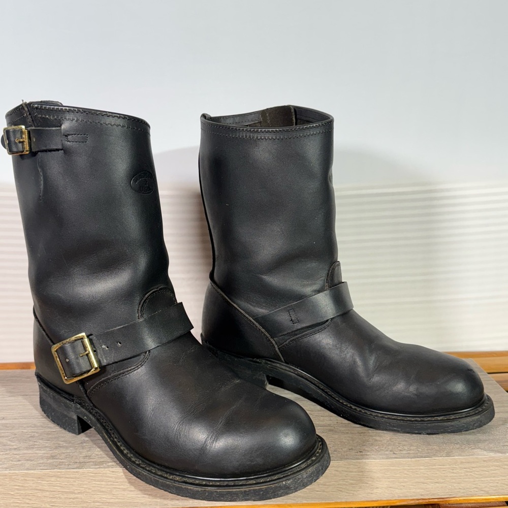 Black Leather Men's Boots